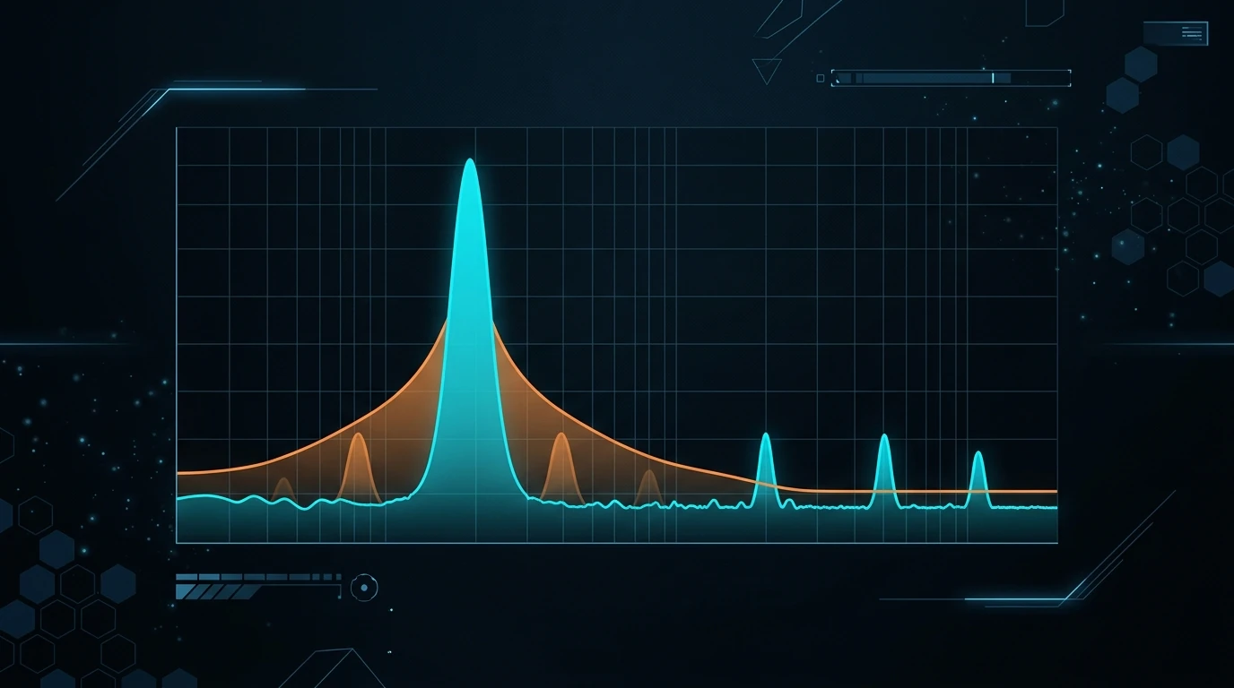 Psychoacoustic masking: loud tones hide nearby quiet sounds, letting lossy encoders discard data you won't miss
