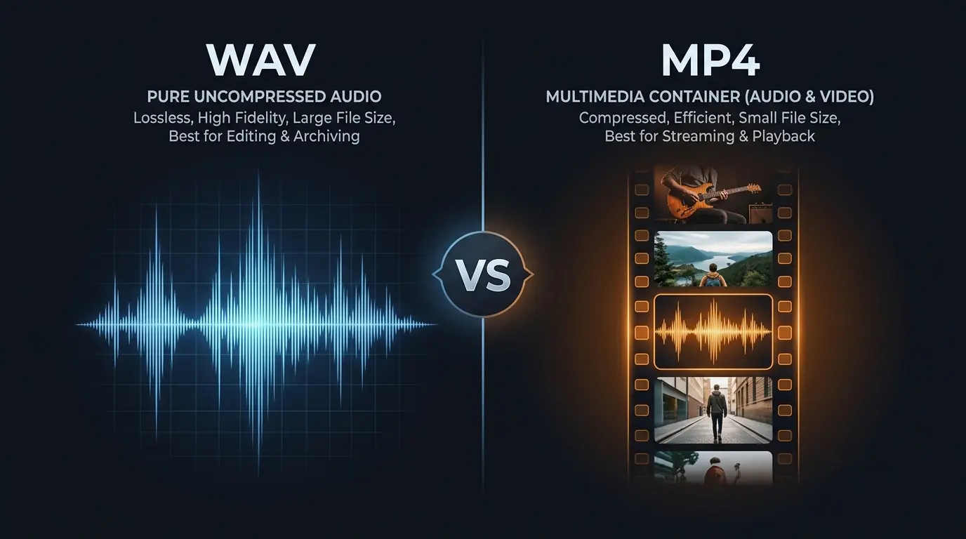 WAV vs MP4: Audio Format vs Video Container Explained